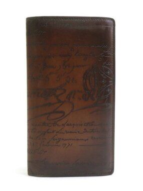 Berluti Bifold Long Wallet Brown Leather